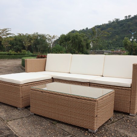 SET LANZAROTE III RATÁN SINT + CHAISE LONG