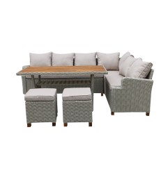 CONJUNTO ESQUINERO RATÁN 5 PIEZAS CANAIMA