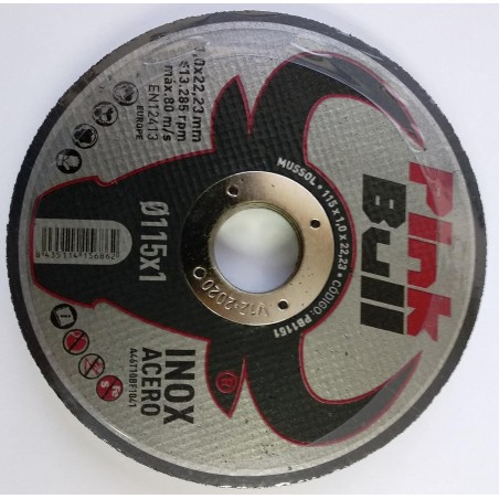 DISCO CORTE EXTRAFINO INOX. PINK BULL 115X1MM
