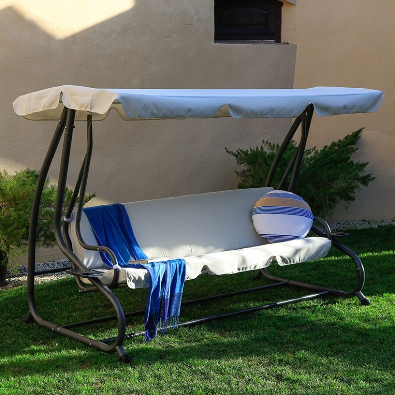 BALANCÍN CAMA 3 PLAZAS TOLDO POLIÉSTER