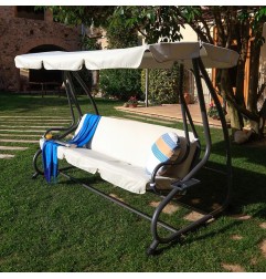 BALANCÍN CAMA 3 PLAZAS TOLDO POLIÉSTER
