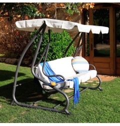 BALANCÍN CAMA 3 PLAZAS TOLDO POLIÉSTER