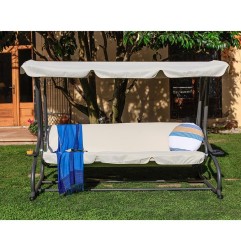 BALANCÍN CAMA 3 PLAZAS TOLDO POLIÉSTER