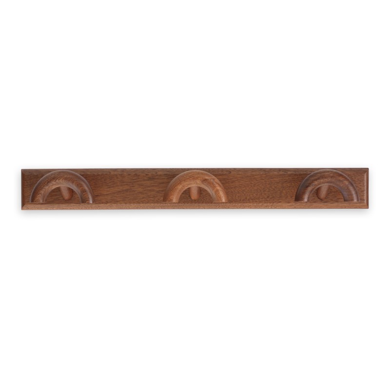 COLGADOR ADHESIVO MADERA SAPELLY 3 GANCHOS
