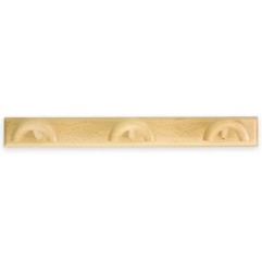COLGADOR ADHESIVO MADERA HAYA 3 GANCHOS