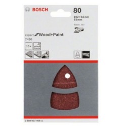 LIJA VELCRO BOSCH PSM160A G80 10 UNIDADES