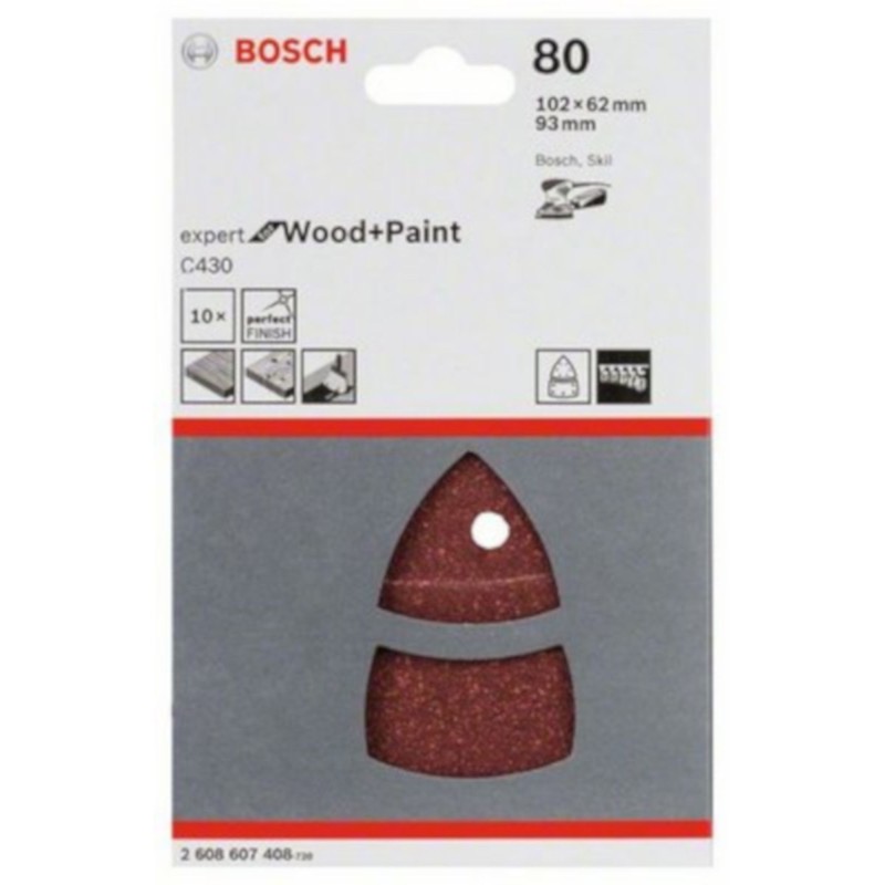 LIJA VELCRO BOSCH PSM160A G80 10 UNIDADES LIJA VELCRO BOSCH PSM160A G80 10 UNIDADES