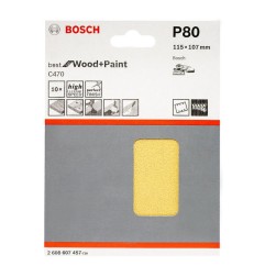 LIJA VELCRO BOSCH ORBITAL 1/4 G80 10 UNIDADES