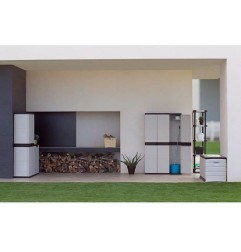 ARMARIO RESINA ESCOBERO 70X41X176CM NEGRO