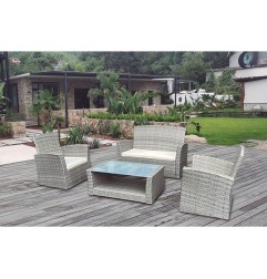 CONJUNTO RATÁN SOFA + 2 SILLONES + MESA BAJA IBIZA