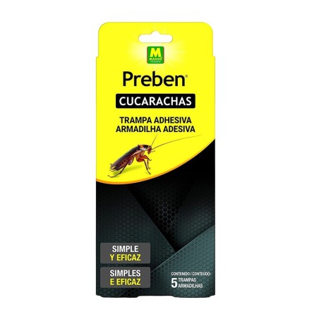 TRAMPA ADHESIVA CUCARACHAS 5 UNIDADES