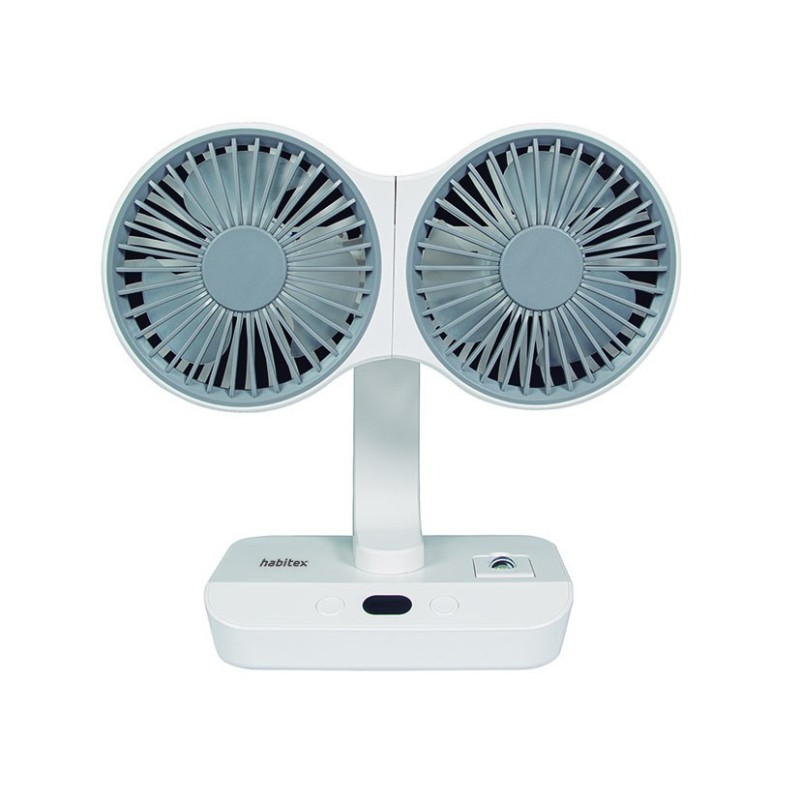 VENTILADOR DOBLE MESA BATERÍA V10 HABITEX