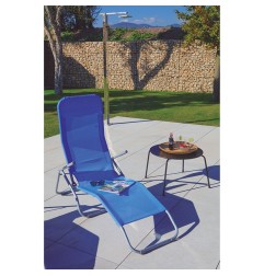 TUMBONA ACERO/TEXTILENE RECLINABLE AZUL