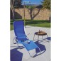 TUMBONA ACERO/TEXTILENE RECLINABLE AZUL