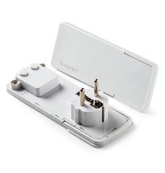 CLAVIJA LATERAL TT 16A 250V BLANCO