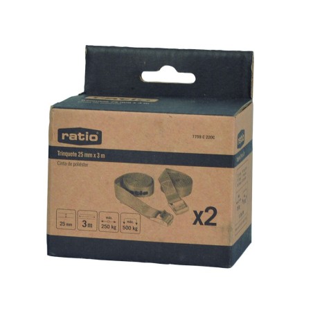 TRINQUETE 25MMX3M CARGA MAX. 250KG 2 UNIDADES