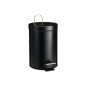 CUBO PEDAL INOX NEGRO 3L