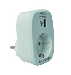 ADAPTADOR CON USB A+C DUOLEC