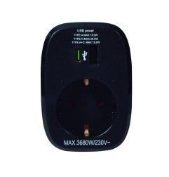 ADAPTADOR CON USB A+C DUOLEC