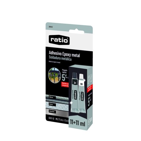 ADHESIVO EPOXY METAL RATIO 5MIN 11+11ML