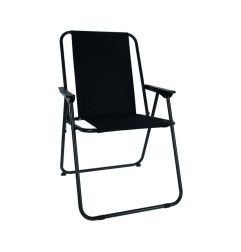 SILLA PLEGABLE NEGRA CAMPING Y108