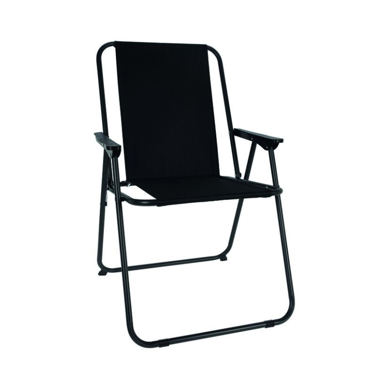 SILLA PLEGABLE NEGRA CAMPING Y108
