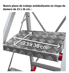 TABURETE ESCALERA ALTA SEGURIDAD ALUMINIO FARAONE