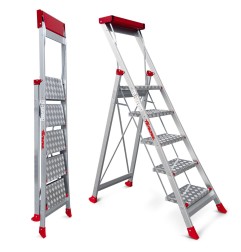 TABURETE ESCALERA ALTA SEGURIDAD ALUMINIO FARAONE