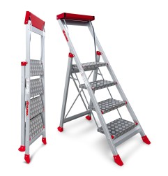 TABURETE ESCALERA ALTA SEGURIDAD ALUMINIO FARAONE