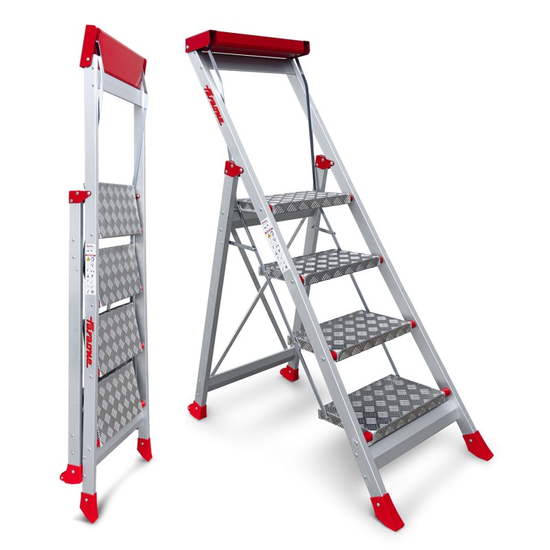 TABURETE ESCALERA ALTA SEGURIDAD ALUMINIO FARAONE TABURETE ESCALERA ALTA SEGURIDAD ALUMINIO FARAONE