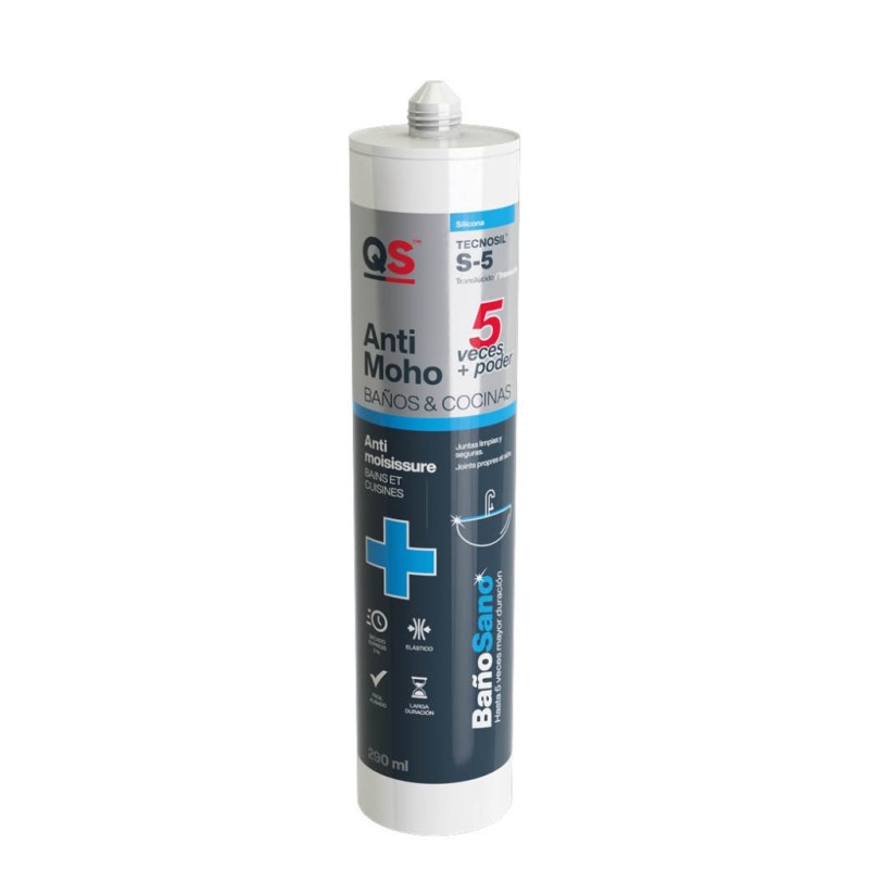 SILICONA ACÉTICA TRANSLÚCIDA BAÑOS Y COCINAS QS 300ML