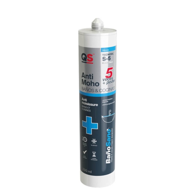 SILICONA ACÉTICA BLANCA BAÑOS Y COCINAS QS 300ML