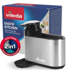 DISPENSADOR JABÓN FREGADERO INOX VILEDA