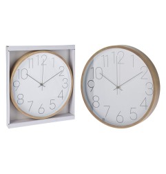 RELOJ PARED 30,5CM ARO MADERA