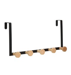 PERCHA METAL PARA PUERTA 5 GANCHOS