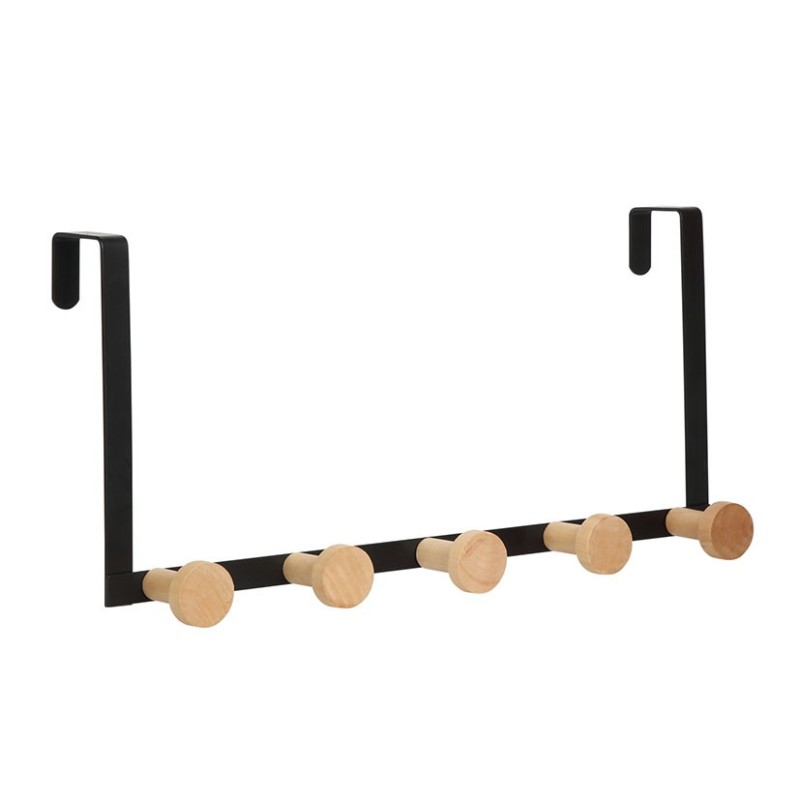 PERCHA METAL PARA PUERTA 5 GANCHOS