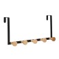 PERCHA METAL PARA PUERTA 5 GANCHOS