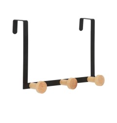 PERCHA METAL PARA PUERTA 3 GANCHOS