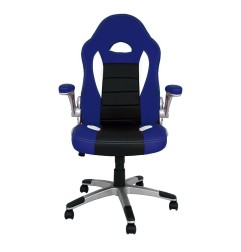 SILLA OFICINA VICTORIA AZUL CON BRAZOS