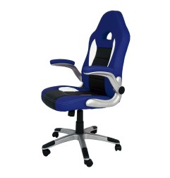 SILLA OFICINA VICTORIA AZUL CON BRAZOS