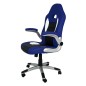 SILLA OFICINA VICTORIA AZUL CON BRAZOS