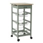 CARRO AUXILIAR COCINA 37X37X76CM VERDE