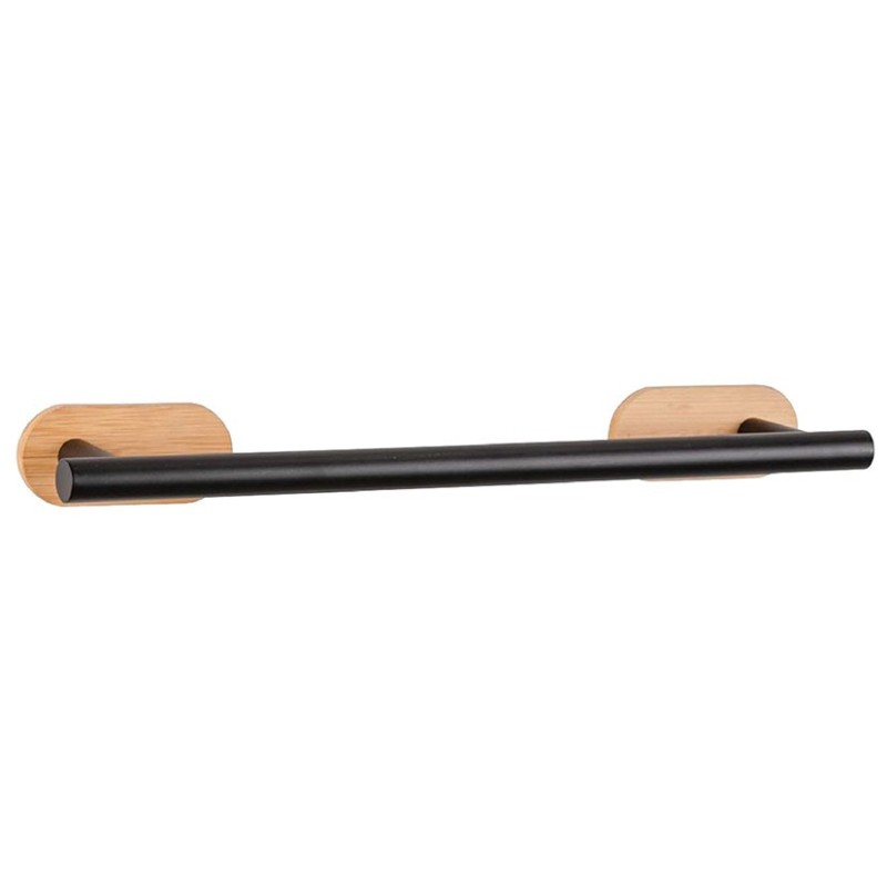 TOALLERO INOX. NEGRO 40CM TURBO-LOC OREA BAMBOO