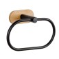TOALLERO ARO INOX. NEGRO TURBO-LOC OREA BAMBOO