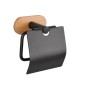 PORTARROLLO C/TAPA INOX. NEGRO TURBO-LOC BAMBOO
