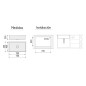 FREGADERO OMEGA 750X450MM PLASTIMODUL