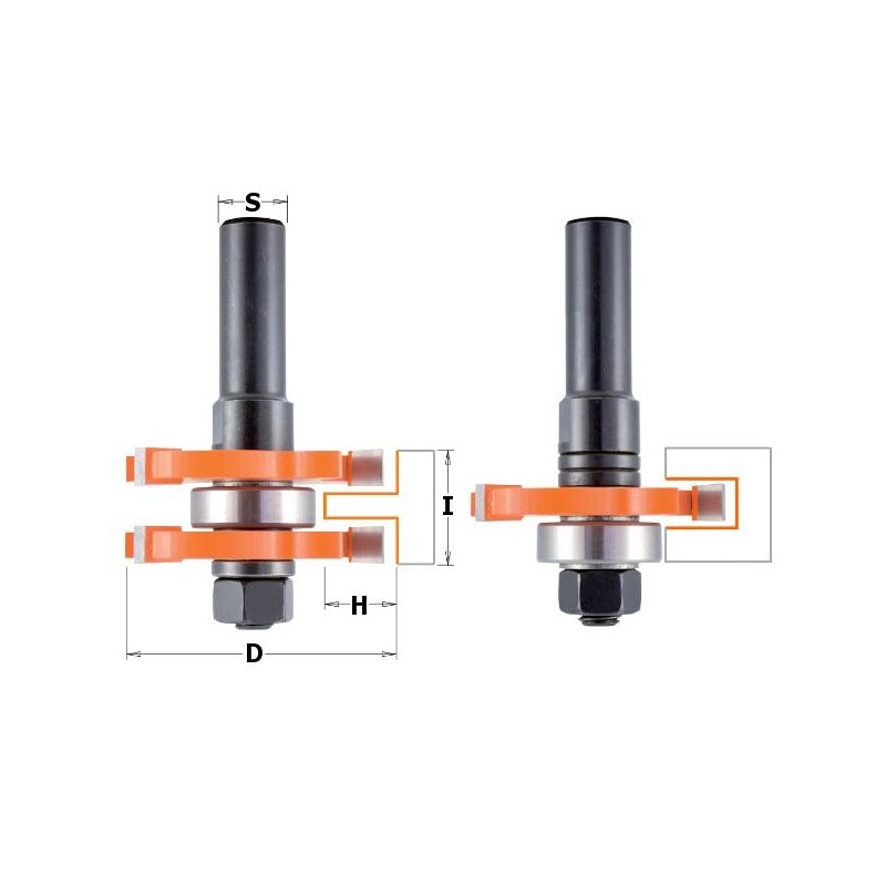 JUEGO 2 FRESAS PARA JUNTAS HM Z3 D47.6 MANGO 8MM