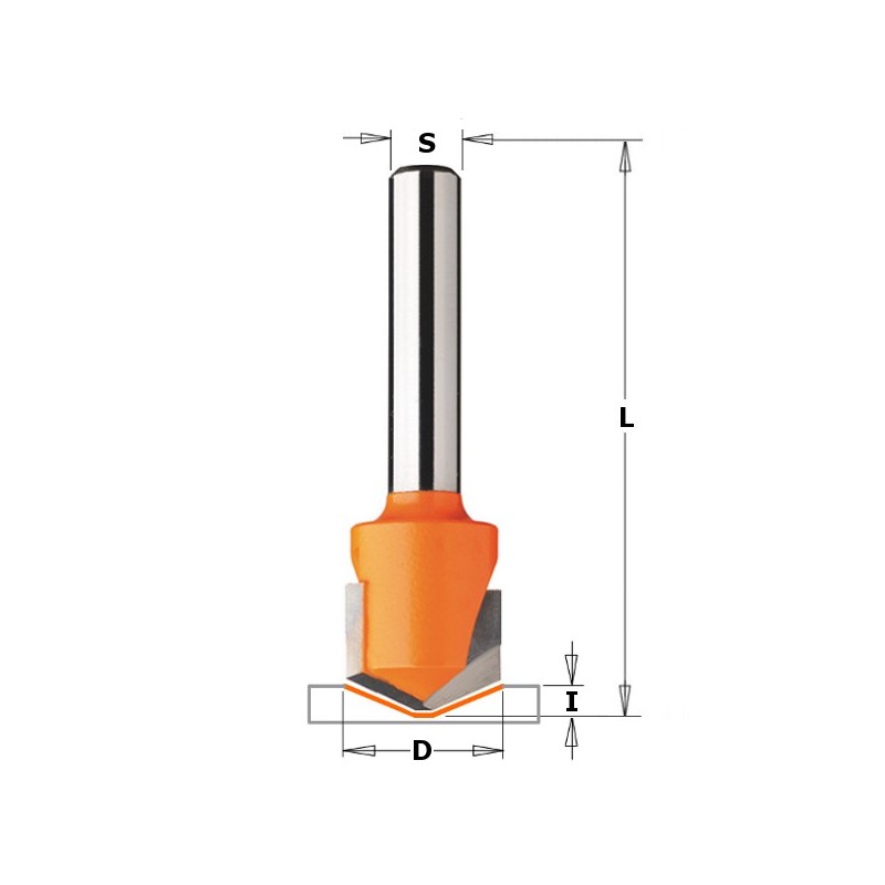 FRESA RANURA V90º PARA ALUCOBOND MANGO 8MM