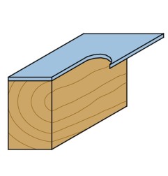 FRESA PARA REFUNDIR CON RODILLO 9.5X25.4MM MANGO 6MM