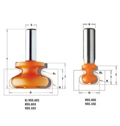 FRESA PARA TIRADORES D38,1X20,7MM R6 MANGO 8MM